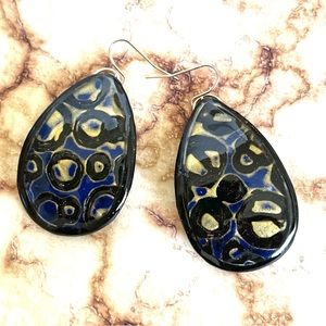 Leopard Print Earrings- Polymer clay earringns